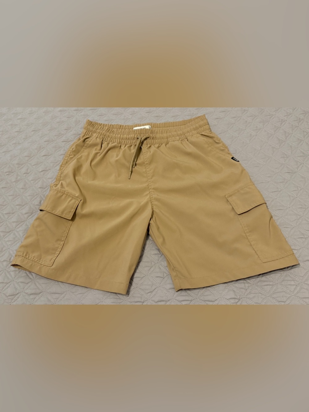 Casual Khaki Cargo Abercrombie Kids Boys 15/16 Cargo Shorts Khaki Drawstring A&F